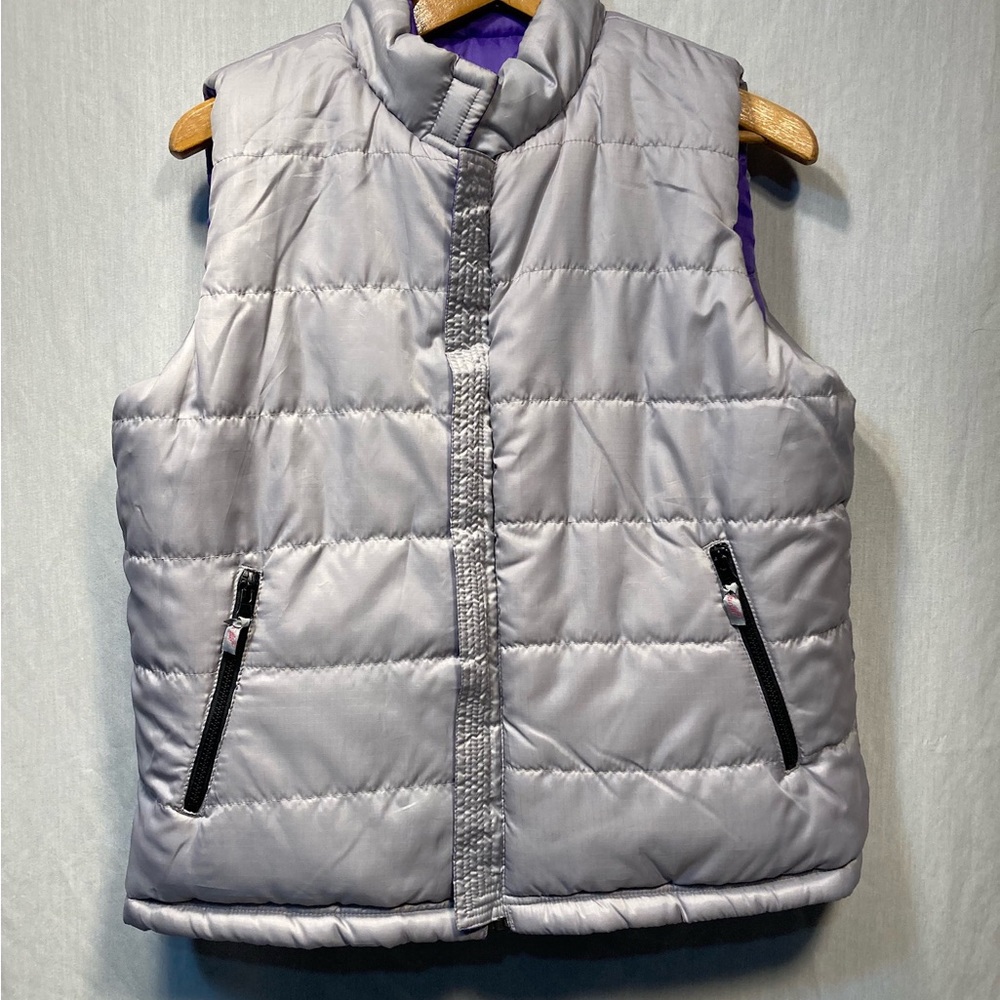 REVERSIBLE QUILTED PUFFER VEST SIZE LARGE